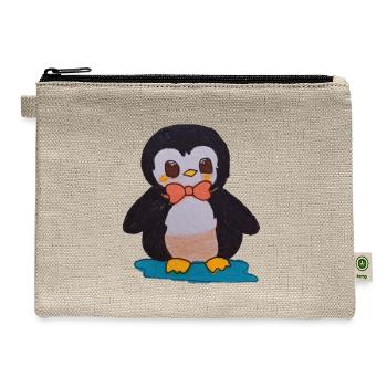 Penguin1 - Hemp Carry All Pouch - natural - Front