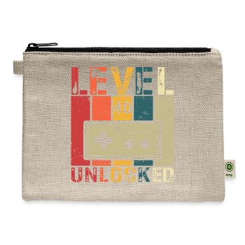 Level 40 Unlocked - Hemp Carry All Pouch - natural - Front