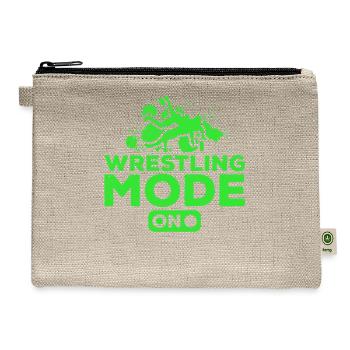 Wrestling Mode On I Wrestling Wrestler Wrestle - Hemp Carry All Pouch - natural - Front