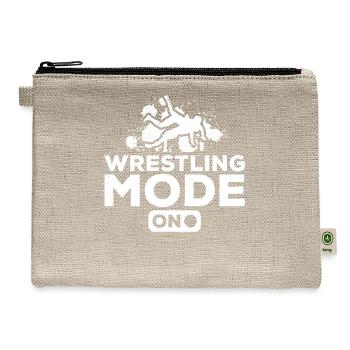 Wrestling Fashion On Wrestler Wrestler Wrestle - Hemp Carry All Pouch - natural - Front
