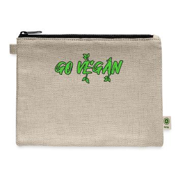 go vegan - Hemp Carry All Pouch - natural - Front