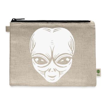 Funny Alien - Hemp Carry All Pouch - natural - Front