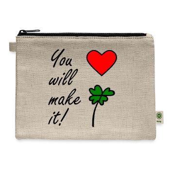 You will make it - Hemp Carry All Pouch - natural - Front