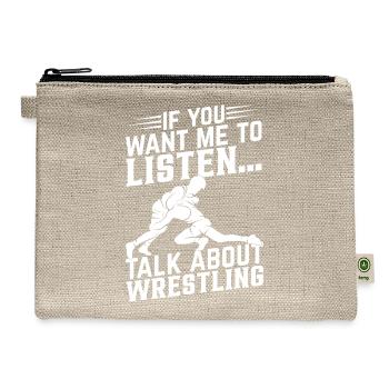 Wrestling Wrestle Martial Arts Wrestling Fighter - Hemp Carry All Pouch - natural - Front
