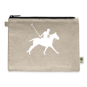 Polo Sport Rider Equestrian Gift Men - Hemp Carry All Pouch - natural - Front