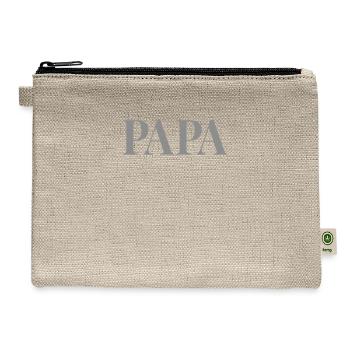 Papa lettering - Hemp Carry All Pouch - natural - Front