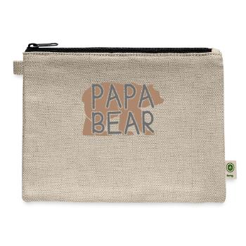 papa bear - Hemp Carry All Pouch - natural - Front
