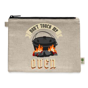 Dont Touch My Oven Cook Grill Bbq - Hemp Carry All Pouch - natural - Front