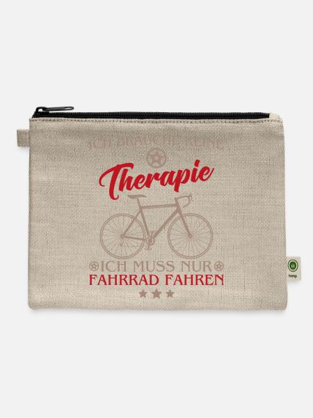 Bike Ride Cyclist Chain Saying - Hemp Carry All Pouch - natural