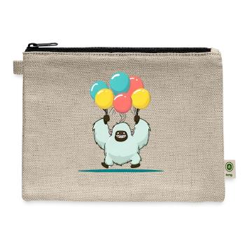 Floating yeti balloons - Hemp Carry All Pouch - natural - Front