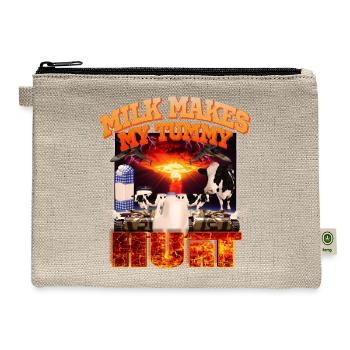 Milk Makes my Tummy hurt - Hemp Carry All Pouch - natural - Front