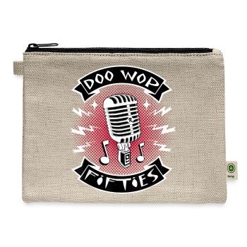 Doo Wop Clothes Vintage Microphone - Hemp Carry All Pouch - natural - Front