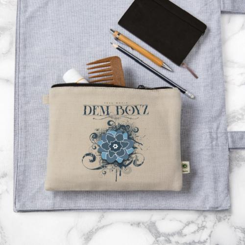 Flower Splash Blues - Hemp Carry All Pouch