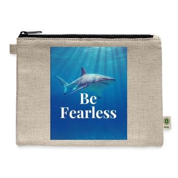 Be Fearless Undersea Shark - Hemp Carry All Pouch - natural - Front