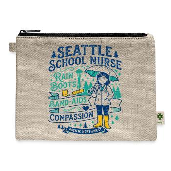 Pacific Seattle School Nurse Rain Boots And Care - Hemp Carry All Pouch - natural - Front