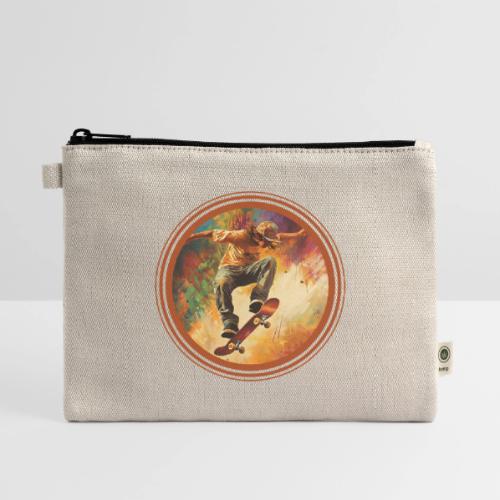 Skateboarding Mode On - Hemp Carry All Pouch