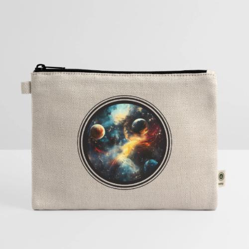 Painted Cosmos of Planets - Hemp Carry All Pouch