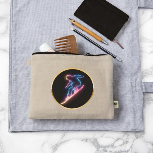 Snowboarding: Neon Snow Drift - Hemp Carry All Pouch