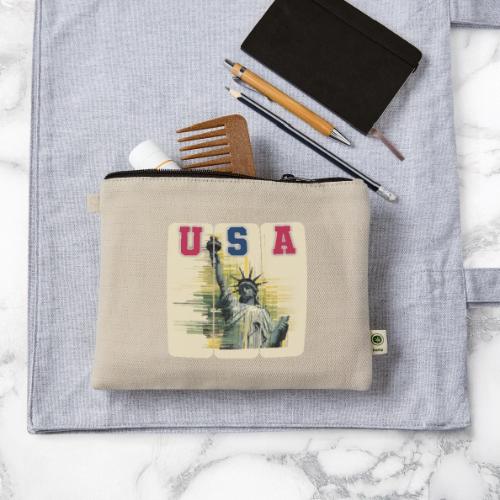 Art illustration of the Statue of Liberty - Hemp Carry All Pouch