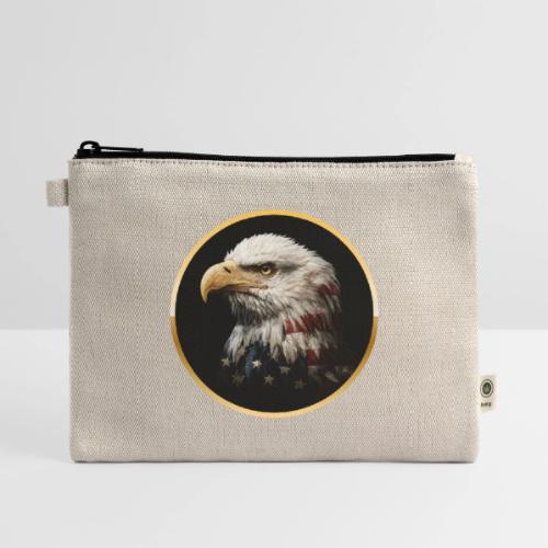 America: Golden Freedom Crest - Hemp Carry All Pouch