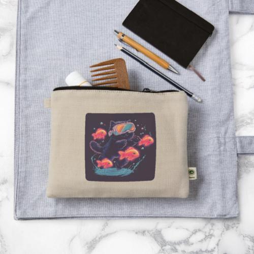 Cyber Cat Splash - Hemp Carry All Pouch