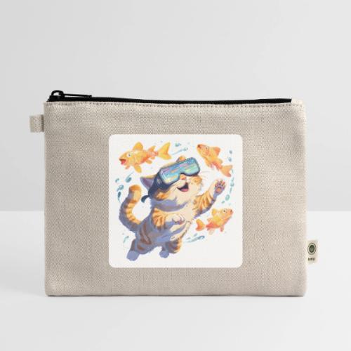 Cat: Neon Paws Adventure - Hemp Carry All Pouch