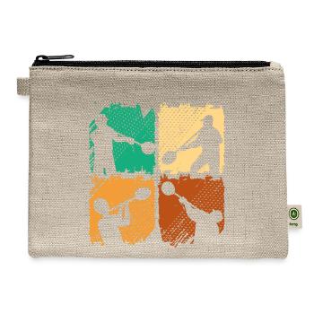 Retro Glassblowers Glass Blowing Art - Hemp Carry All Pouch - natural - Front