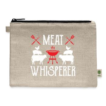 20200715 Meat Whisperer (1) - Hemp Carry All Pouch - natural - Front