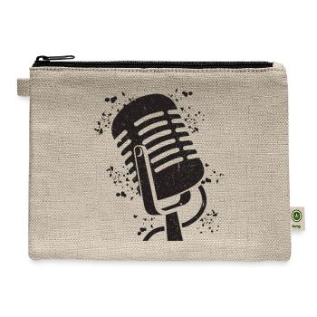 Microphone Poetry Slam Podcast Singer - Hemp Carry All Pouch - natural - Front