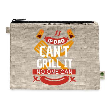 IF DAD can t grill - Hemp Carry All Pouch - natural - Front