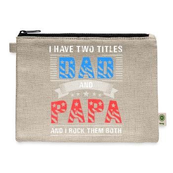 Dad and Papa - Hemp Carry All Pouch - natural - Front