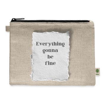 EVERYTHING GONNA BE FINE - Hemp Carry All Pouch - natural - Front