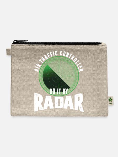 Air Traffic Controller radar Vintage - Hemp Carry All Pouch - natural