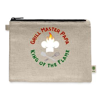BBQ Grill Master Papa for cooking dad - Hemp Carry All Pouch - natural - Front
