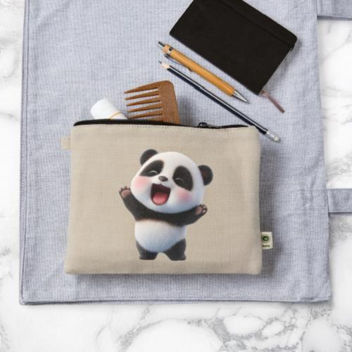 Happy Baby Panda Standing - Hemp Carry All Pouch