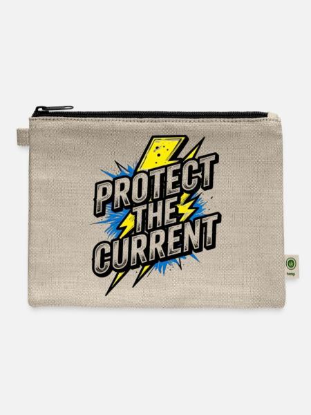 Protect the Current - Hemp Carry All Pouch - natural
