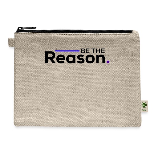 Be the Reason Logo (Black) - Hemp Carry All Pouch