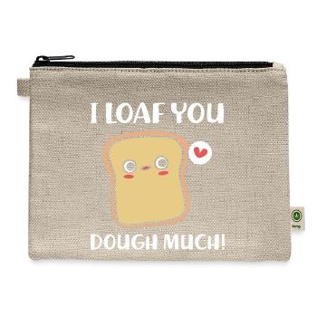Cute Bread Lover Baker Foodie Garlic Bread - Hemp Carry All Pouch - natural - Front