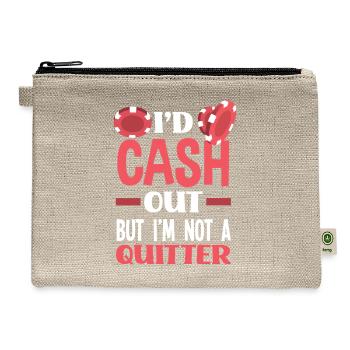 Funny Casino Poker Player Gift - Hemp Carry All Pouch - natural - Front