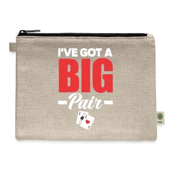 Funny Casino Poker Player Gift - Hemp Carry All Pouch - natural - Front