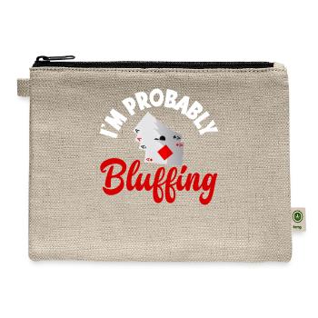 Funny Casino Poker Player Gift - Hemp Carry All Pouch - natural - Front