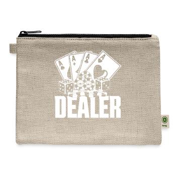 Funny Casino Poker Player Gift - Hemp Carry All Pouch - natural - Front