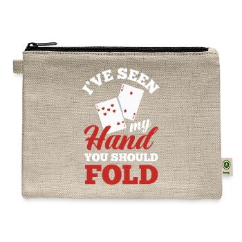Funny Casino Poker Player Gift - Hemp Carry All Pouch - natural - Front