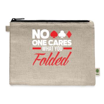 Funny Casino Poker Player Gift - Hemp Carry All Pouch - natural - Front