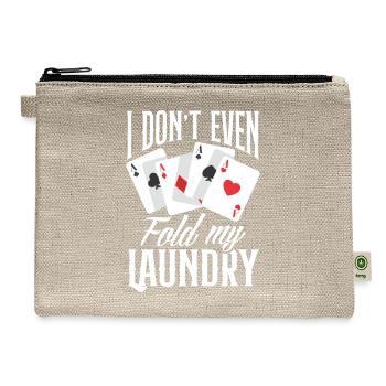 Funny Casino Poker Player Gift - Hemp Carry All Pouch - natural - Front