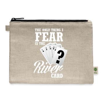 Funny Casino Poker Player Gift - Hemp Carry All Pouch - natural - Front