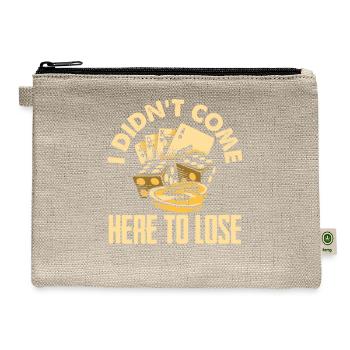 Funny Casino Poker Player Gift - Hemp Carry All Pouch - natural - Front