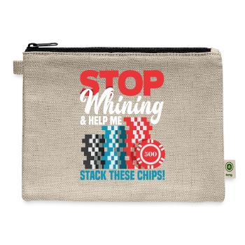 Funny Casino Poker Player Gift - Hemp Carry All Pouch - natural - Front