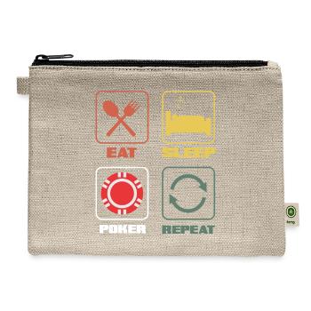 Funny Casino Poker Player Gift - Hemp Carry All Pouch - natural - Front