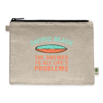 Pacific Beach Answer To All Life's Problems - Hemp Carry All Pouch - natural - Front